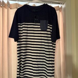Vineyard Vines Navy and White Striped women’s shirt